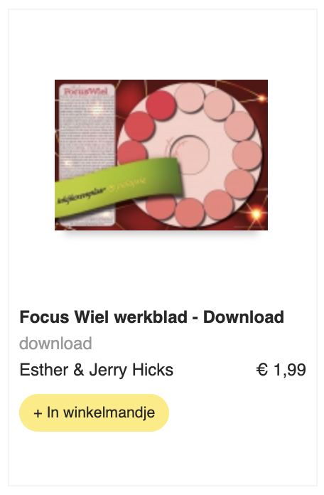 Focuswiel Abraham Hicks