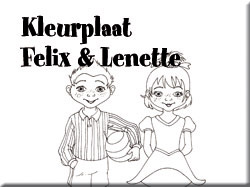 Kleurplaat Felix en Lenette