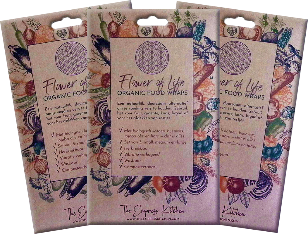 Flower of Life organic beeswax food wraps